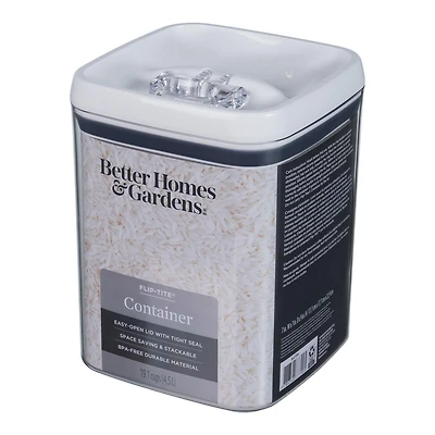 Better Homes & Gardens Flip-Tite® Storage Container, 19.1 Cups, Capacity: 4.5 L