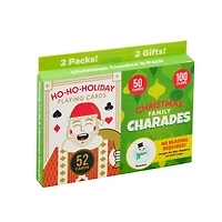 Jeu de cartes de vacances Chuckle & Roar HO HO et pack de jeux de charades de Noël en famille par Buffalo Games