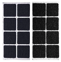 Hardware Essentials Hook and Loop 7/8" Black Easy Grip Square