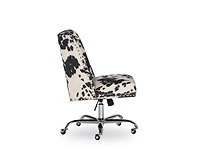 Monroe Black Cow Print Office Chair