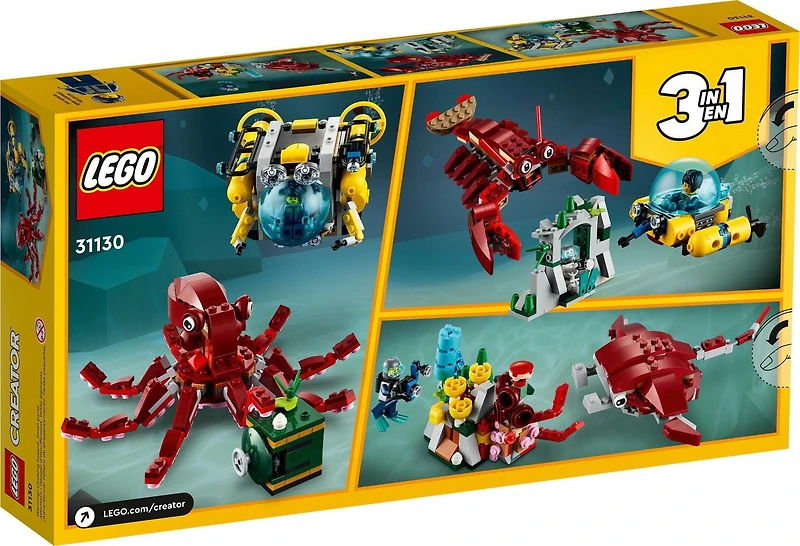 LEGO Creator La mission du trésor englouti 31130 Ensemble de construction (522 pièces)
