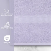 Ensemble de 4 pièces Mainstays Basics, 2 serviettes de bain, 2 serviettes à main, violet 100% Coton, 27x52, 16x26