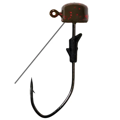 Eagle Claw LNJW316-64 Lazer Sharp Weedless Pro-V Finesse Jig, 3/16oz, 5pk, Green Pumpkin/Red Flake, Equipped with tungsten heads