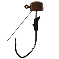 Eagle Claw LNJW316-64 Lazer Sharp Weedless Pro-V Finesse Jig, 3/16oz, 5pk, Green Pumpkin/Red Flake, Equipped with tungsten heads