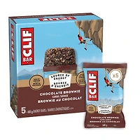 CLIF BAR Energy Bars, Chocolate Brownie, Granola Bar, High in Protein, Contains 70% Organic Ingredients, (Pack of 5), 340 g