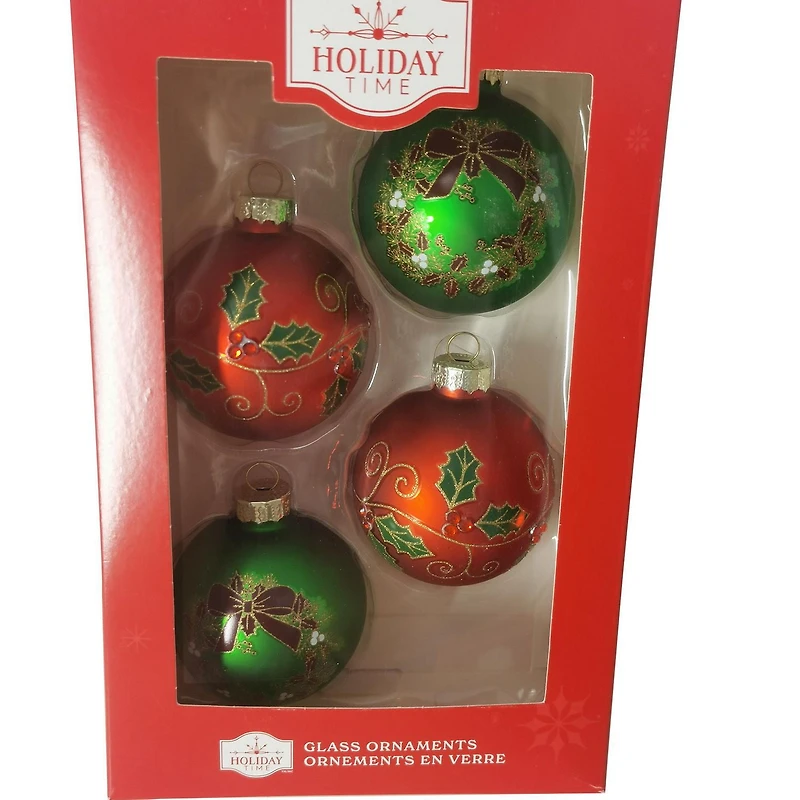 Holiday Time Ornement feuille verte 65 mm x 4 carats