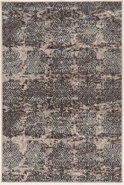 Tapis d'appoint Vintage Clara gris & bleu 2 pi x 3 pi