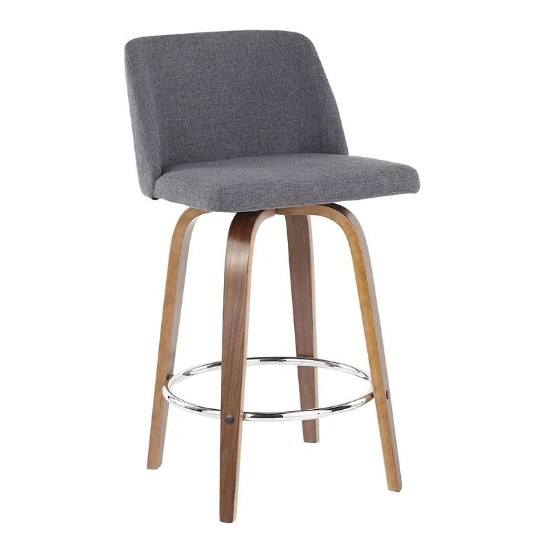 Tabouret de comptoir moderne milieu-du-siècle Toriano de LumiSource