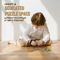 Boîte de rangement portable pour puzzles Tradeopia noire pour jusqu'à 1000 pièces, avec plateaux de tri et plateau détachable.