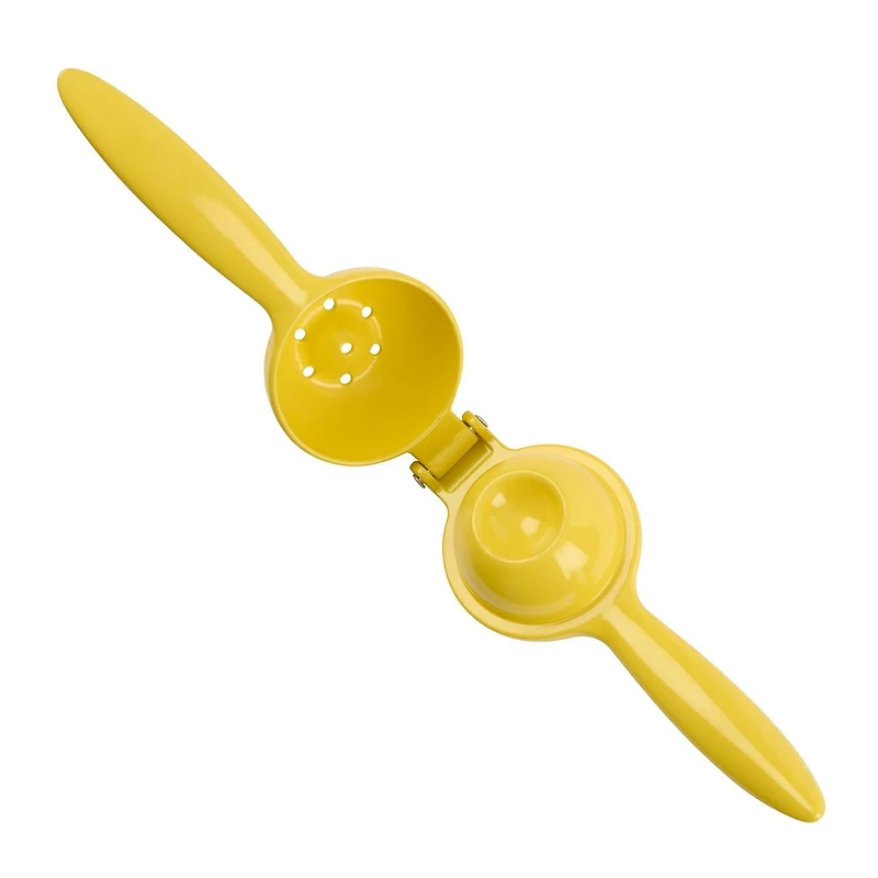 Mainstays 8.5" Manual Lemon Juicer, Heavy-Duty Diecast Aluminum with Comfort Grip Handles, Yellow