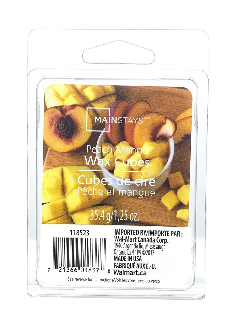 Cubes de cire Mainstays au parfum de mangue-pêche