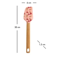 Spatule en silicone et bois de hêtre Holiday Time, Biscuits au pain d'épices, Rose