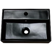American Imaginations 19.7-in. W Above Counter Black Bathroom Vessel Sink For 1 Hole Center Drilling AI-28126