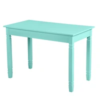 Homylin Home Office Desk with 2 Drawers, 43" Writing Computer Desk for Bedroom, Modern Green Makeup Vanity Table Desk, Study Table Writing Desk, Computer Work Station, Green