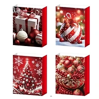 Christmas Gift Bags (Red Ornaments) (Asstd) (X-Large) - Set of 12