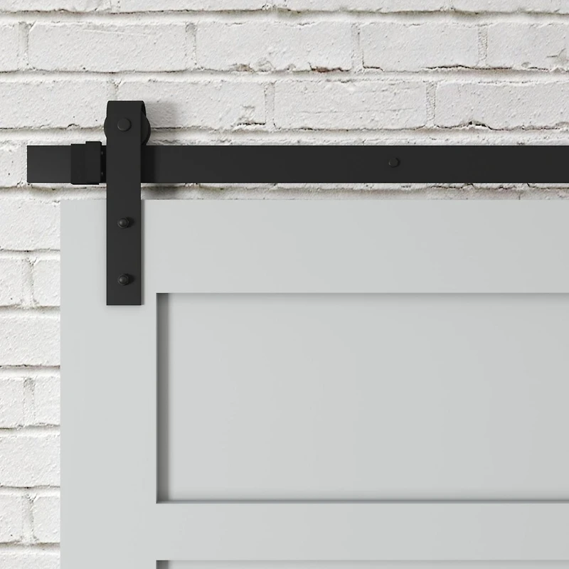 Urban Woodcraft Soho 5 Panel Solid Wood Barn Door (Grey)