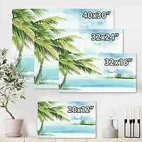 Designart Palm Beach Resort At Dawn I Canvas Wall Art