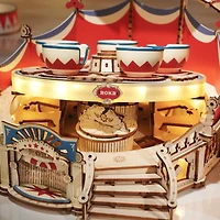 ROKR Tilt-A-Whirl DIY Music Box 3D Wooden Puzzle EA04