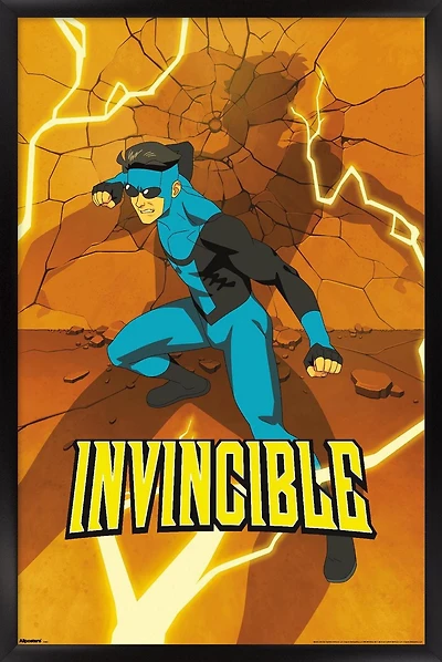 Invincible: Season 3 - Blue Suit Teaser One Sheet Wall Poster, 14.725" x 22.375" Framed
