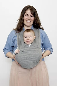 Snüg - Ready-to-wear ergonomic baby wrap, no tying or buckling, designed for skin-to-skin