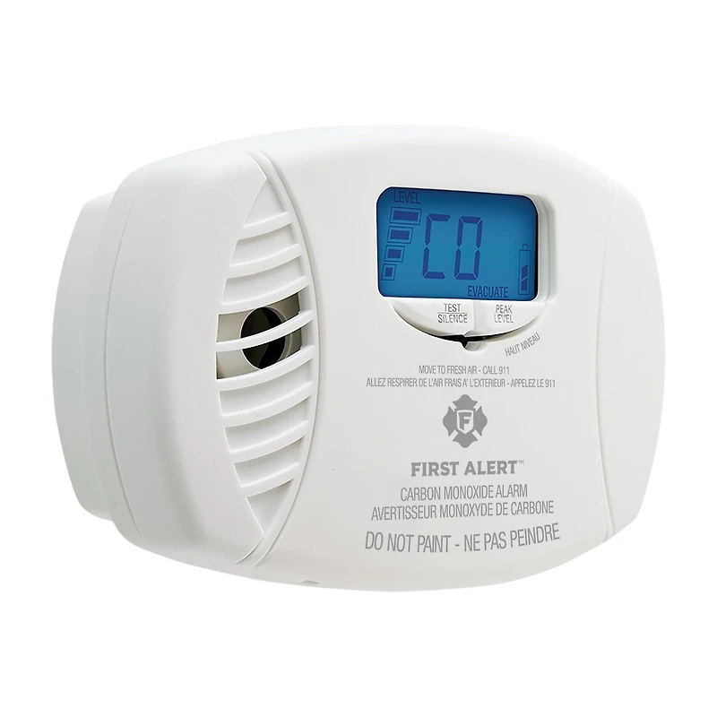 Premier détecteur de monoxyde de carbone enficéficé à double alimentation d’alerte avec batterie de secours et affichage numérique CO615A CO615A