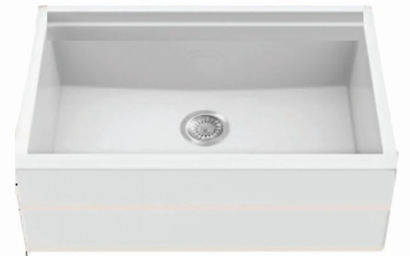 American Imaginations 33-in. W CSA Approved White Granite Composite Kitchen Sink With 1 BowlAI-34571