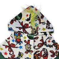 Holiday Grinch 1-Piece Colorful AOP Dog Coat for Your Furry Friend. Made of Cozy Micropolar Fleece, this 1-Piece Hooded Jacket is Soft and Cozy.
