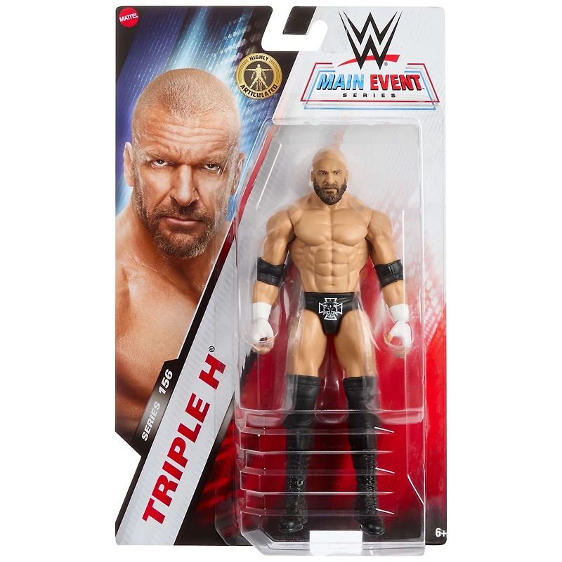 WWE Triple H Action Figure, Main Event Series #156, 6-inch Collectible with Articulation