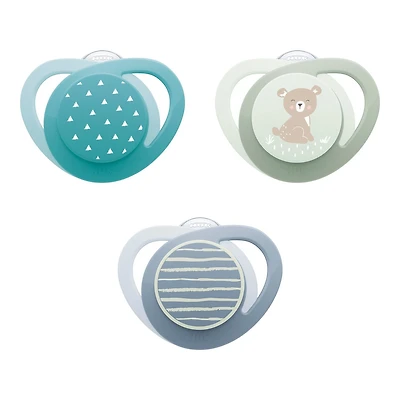 NUK Glow-in-the-Dark Orthodontic Pacifier, 6-18 months, 3 Pack, Orthodontic Pacifier