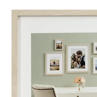 DesignOvation Gallery 14" x 18" Matted to 11" x 14" Natural Picture Frame