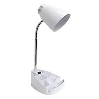 Limelights Gooseneck Organizer Desk Lamp with iPad Tablet Stand Book Holder