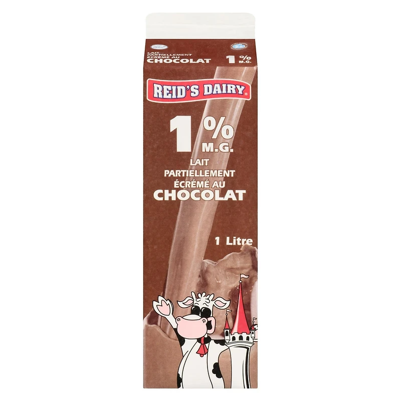 Reid's Dairy Lait Partiellement Écrémé au Chocolat 1% M.G. 1 litre