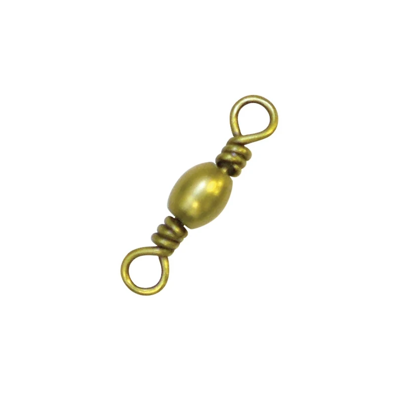 Eagle Claw Q01011-005 Émerillons de baril, émerillons en laiton, taille 5, test de 40 lb, paquet de 6 Émerillons de baril, émerillons en laiton