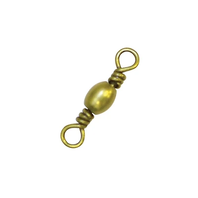 Eagle Claw Q01011-005 Émerillons de baril, émerillons en laiton, taille 5, test de 40 lb, paquet de 6 Émerillons de baril, émerillons en laiton