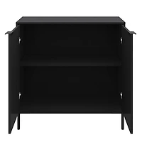 Armoire de rangement Nexera Slim à 2 portes, noire