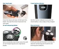 Philips Electric Shaver series 3000 Wet or Dry With 5D Pivot Heads and PowerCut Blades, S3134/51, 1 Electric shaver