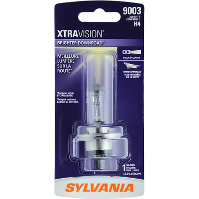 Phare halogène XtraVision 9003 de SYLVANIA