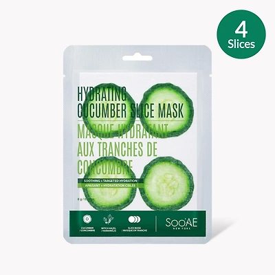 Soo'Ae Hydrating Cucumber Slice Mask, Soothing + Targeted Hydration