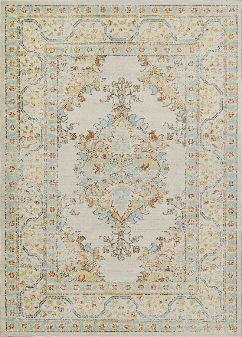 ECARPET Esme 6'7" x 9'6" Traditional Area Rug for Living Room, Bedroom, Dining Room, Entrance, Hallway and More.