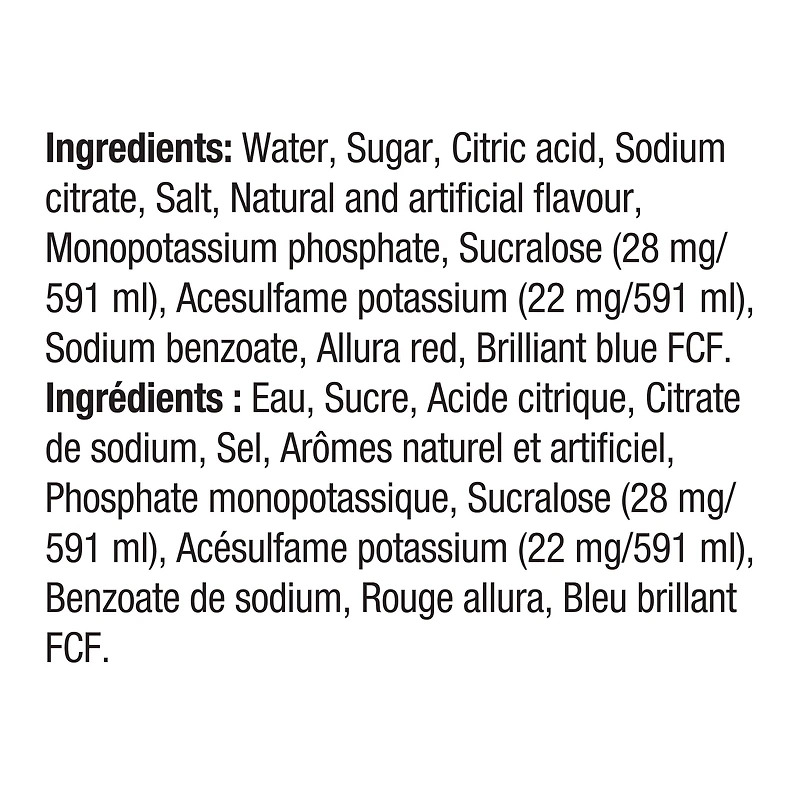 Gatorade G2 Grape Sports Drink 6 x 591 mL, Bottles, 6x591mL