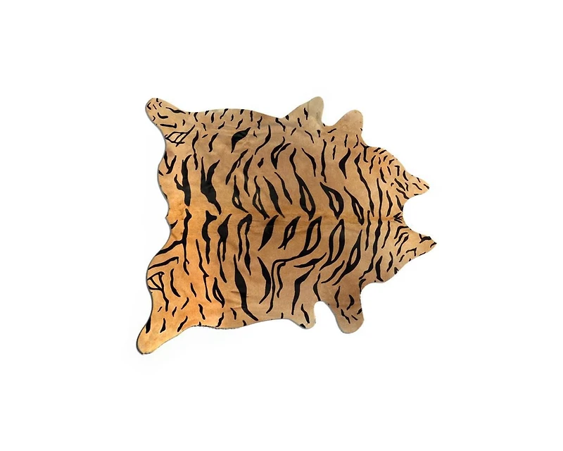 TAPIS TOGO EN PEAU DE VACHE - ZEBRE/LEOPARD/TIGRE/GUEPARD - 5'X 7'