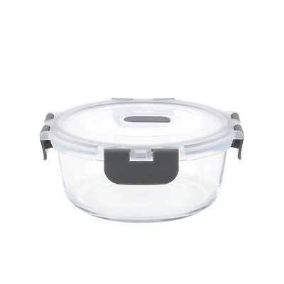 Mainstays Round Glass Food Storage Container 630ml
