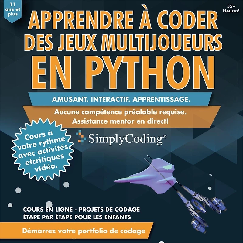 Codage pour les enfants - Apprenez à coder des jeux multijoueurs en Python Cours à partir de 12 ans [Téléchargement]
