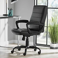Fauteuil de direction à mi-dossier en cuir reconstitué Mainstays