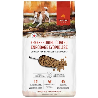 Caledon Farms Freeze-Dried Coated Chicken Recipe Premium Dry Dog Food 3.5kg, Freeze-Dried Coated Kibble Chicken