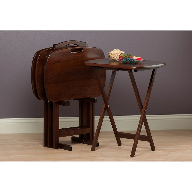 Winsome Lucca 5-Piece Set TV Tables with Handle - 94577