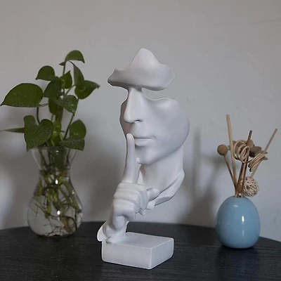 Le mobilier canadien Silence est une sculpture d'art créative dorée pour la décoration du salon du bureau