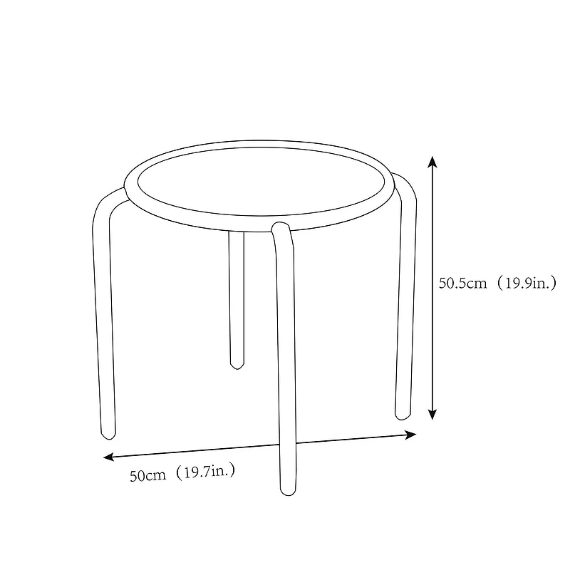 Mainstays Patio Stacking Side Table - Black