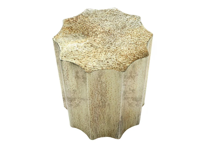Monarch Specialties Accent Table, Drum, Side, End, Nightstand, Lamp, Living Room, Bedroom, Gold Metal, Contemporary