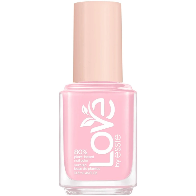 essie plant-based vegan nail polish, creamy finish, 8-free, free in me, pink, 13.5ml